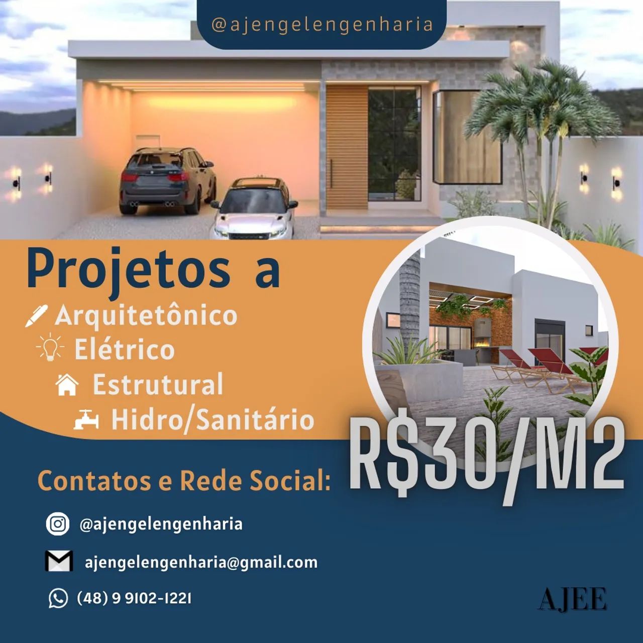 Projeto Residencial R$ 30/m2