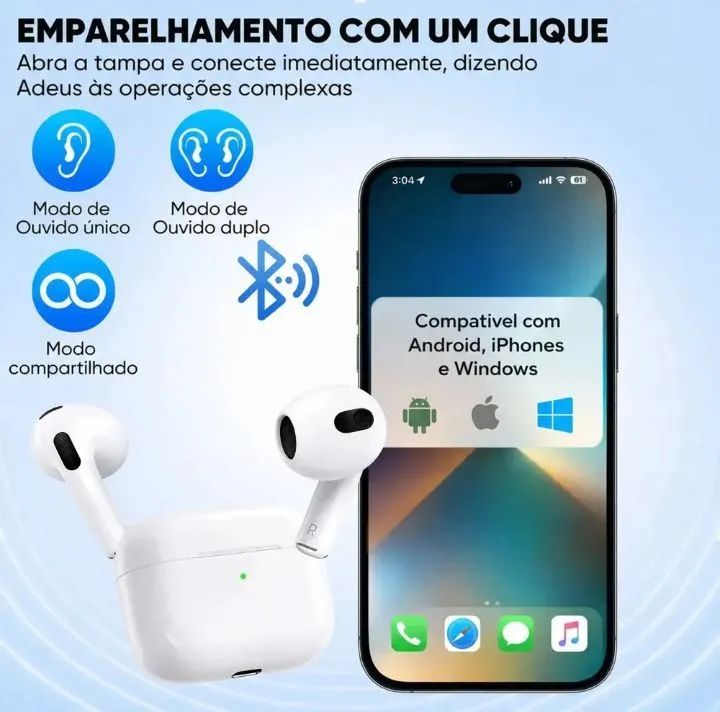 Earphones Wireless L-star Bluetooth Indução Ios E Android - Foto 3
