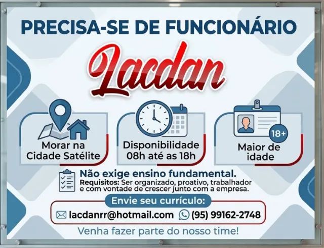 Vaga de Emprego Lacdan