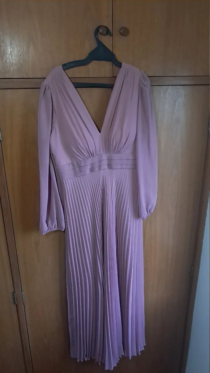 Vestido Longo Festa Rosa