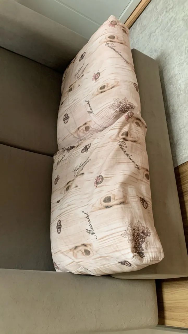 Sofá 2 Lugares Cinza Chaise Almofadas Confortável - Foto 3