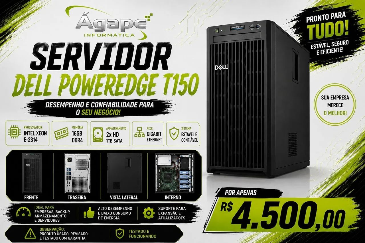 Servidor dell, modelo T 150