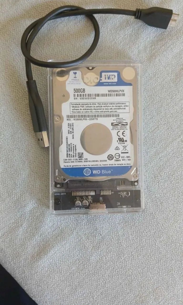 HD externo de 500gb