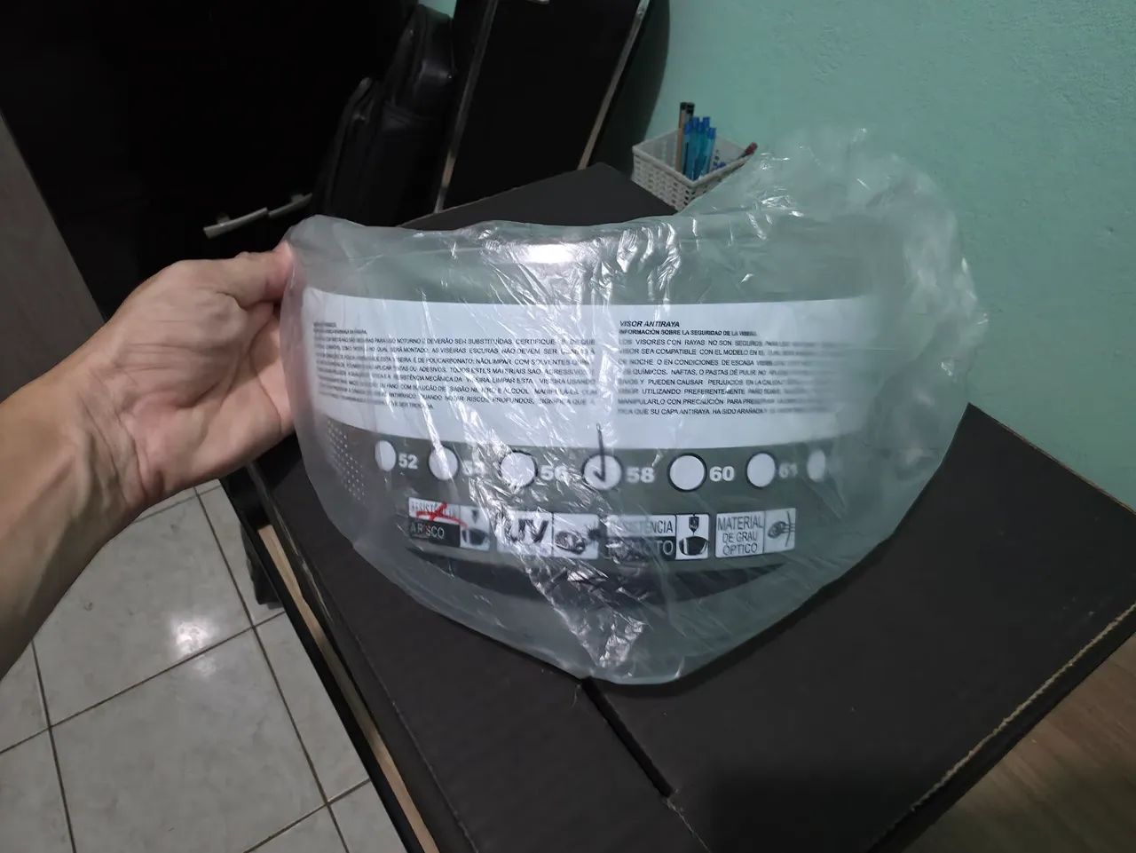 Viseira ORIGINAL para capacete Honda tam. 58 - Foto 2