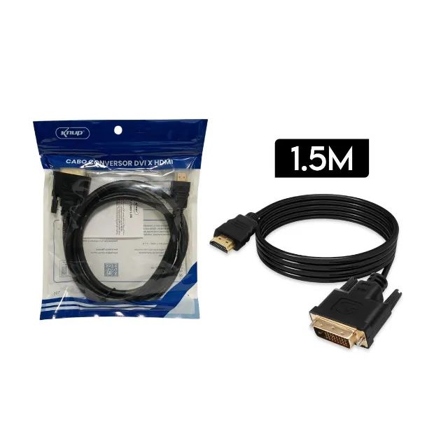 Cabo Hdmi X Dvi-D 1,5 Metros Knup