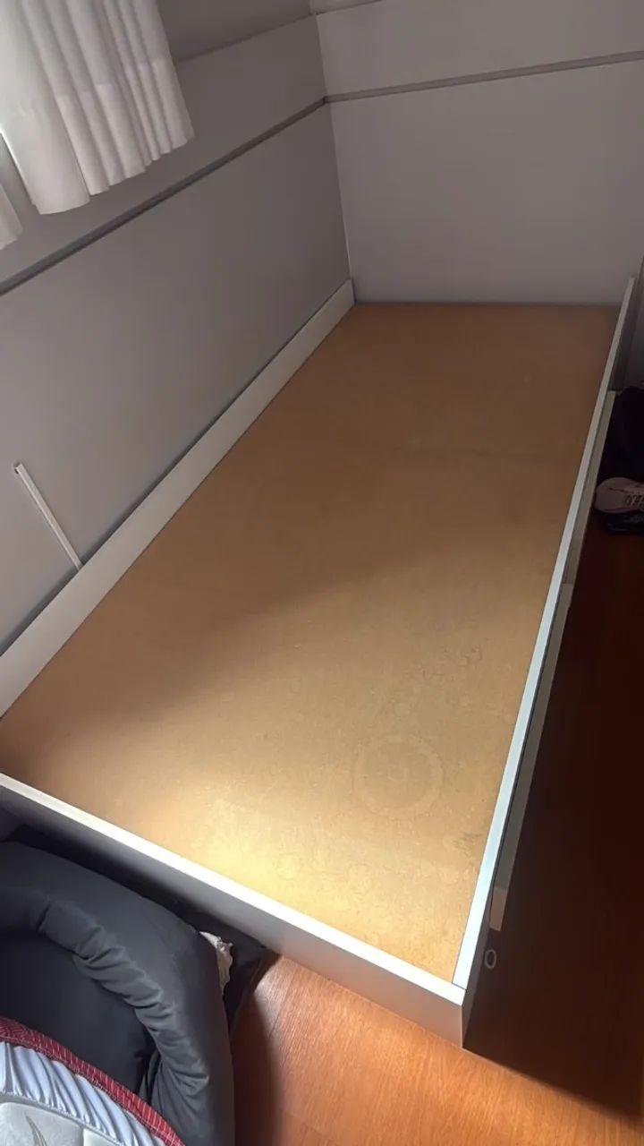 Cama de solteiro com gavetas cor branca - Foto 3