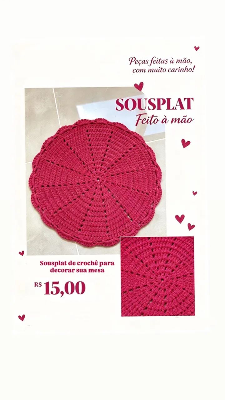 Sousplat de Crochê 