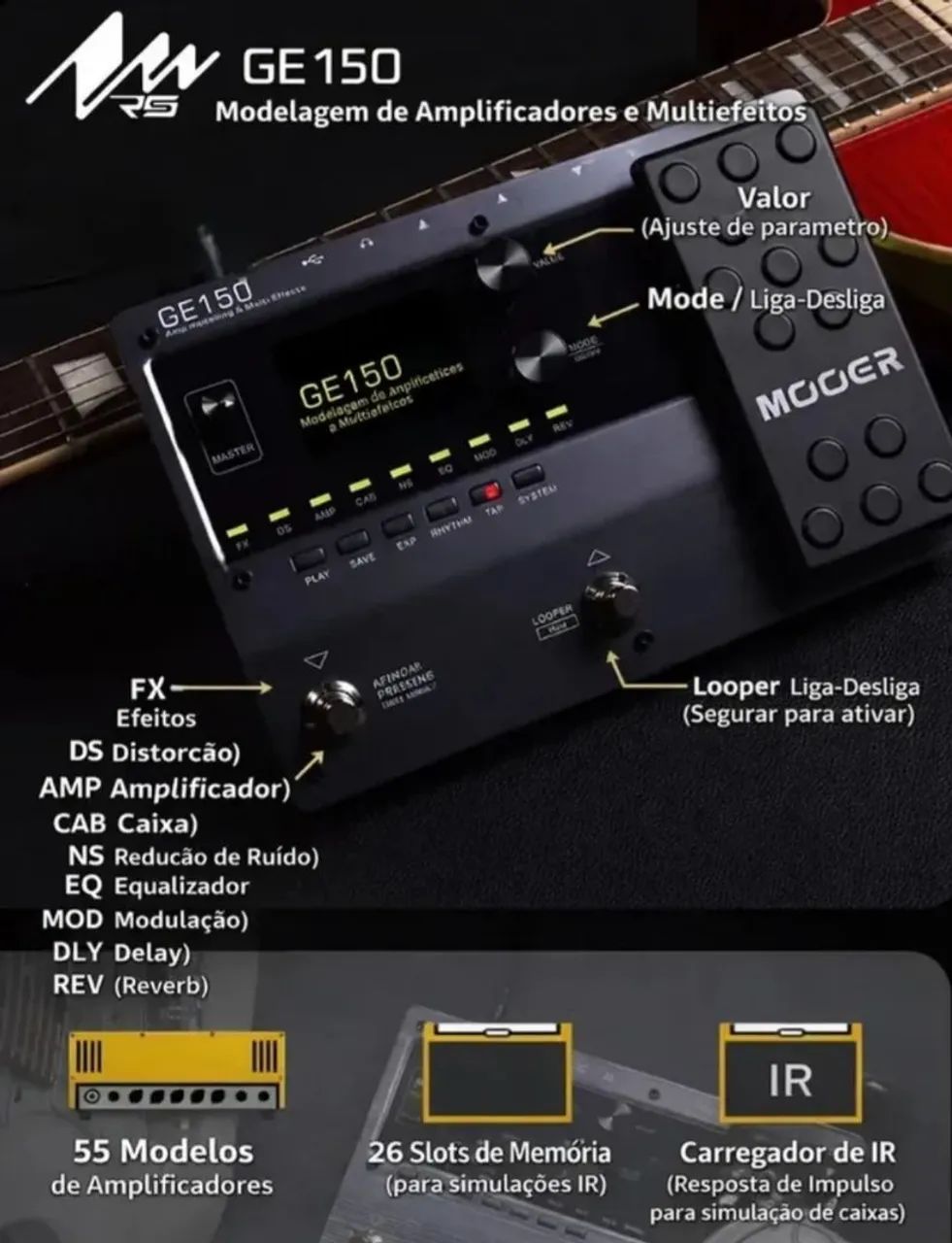 Amp multi-efeitos GE 150MOOER - Foto 2