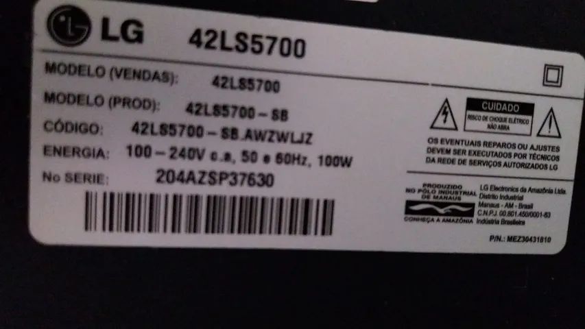 TV LG  - Smart - 42  Polegadas com a Placa Queimada  - Foto 3