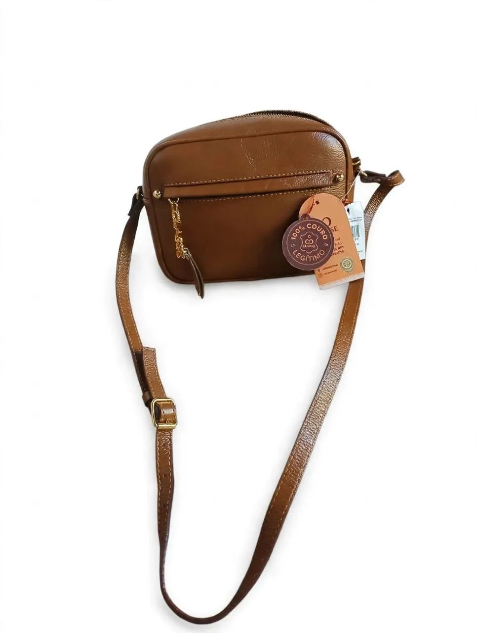 Bolsa de couro legítimo com etiqueta  - Foto 3