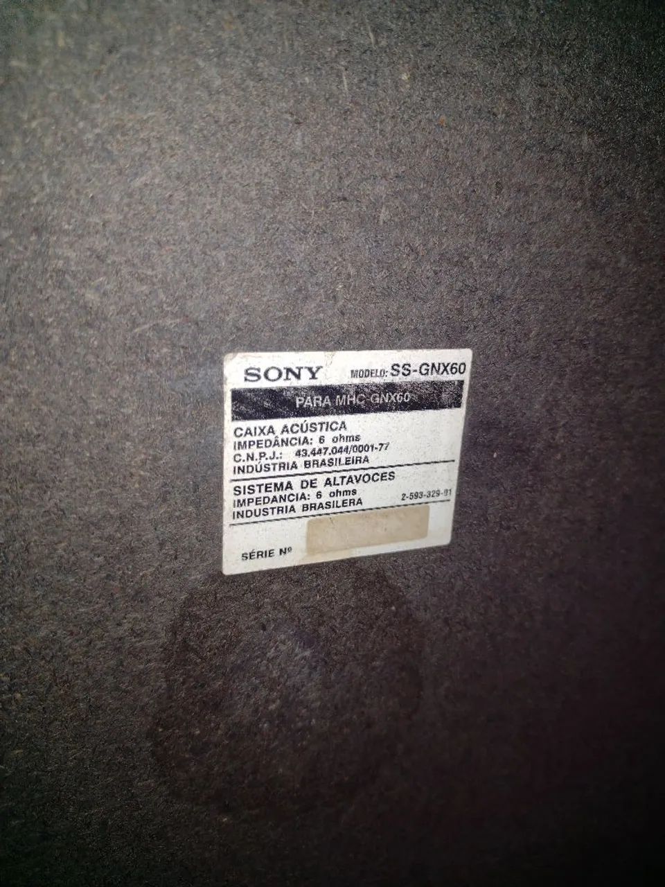 Caixa Acústica Sony