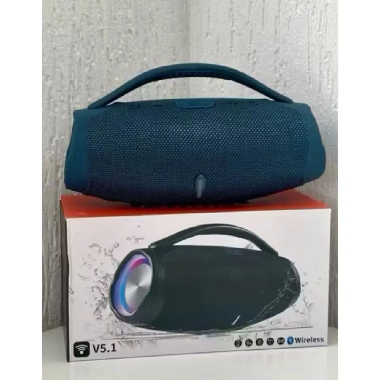 Caixa de som boombox bluetooth bivolt 