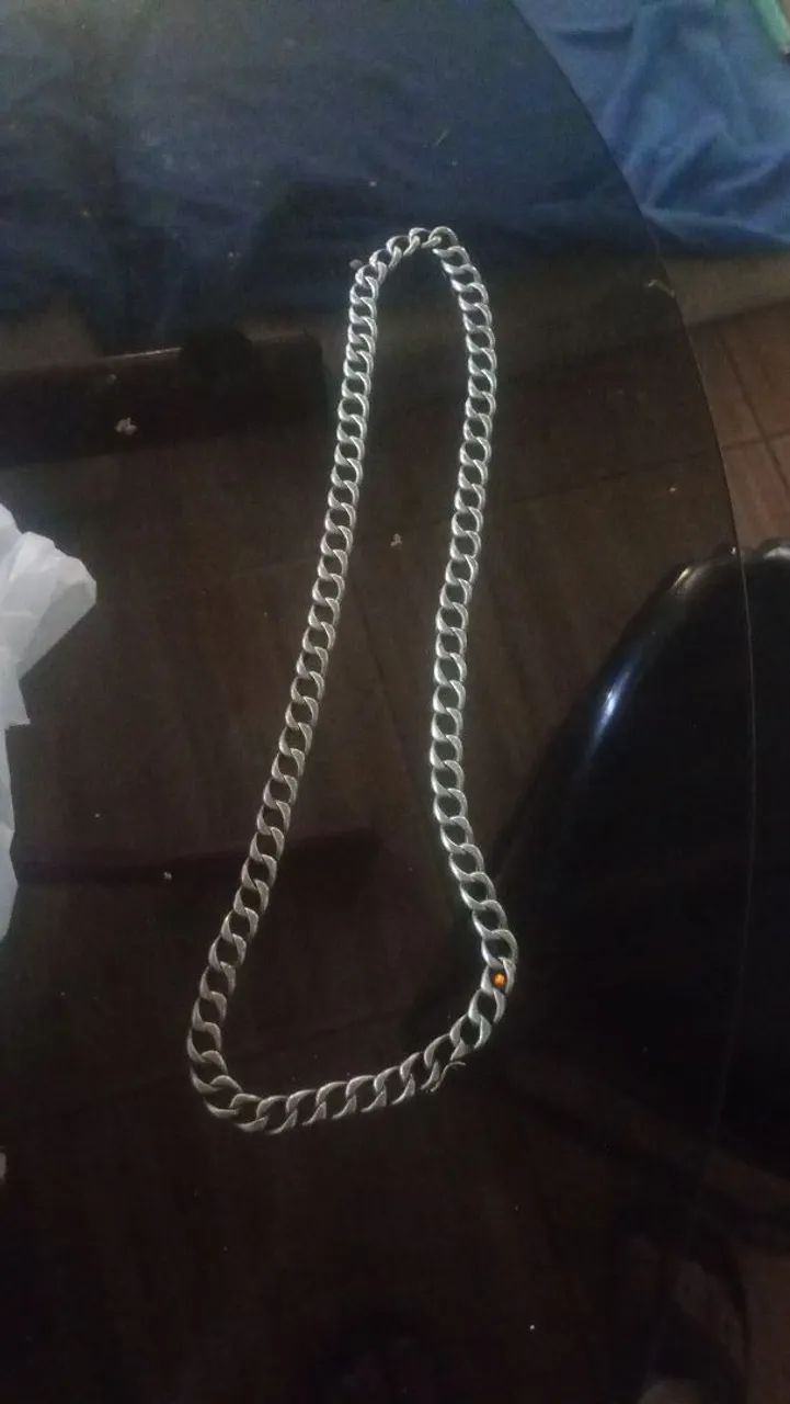 Corrente de prata legítima oca  grossa   aceito proposto de algo do meu interesse 