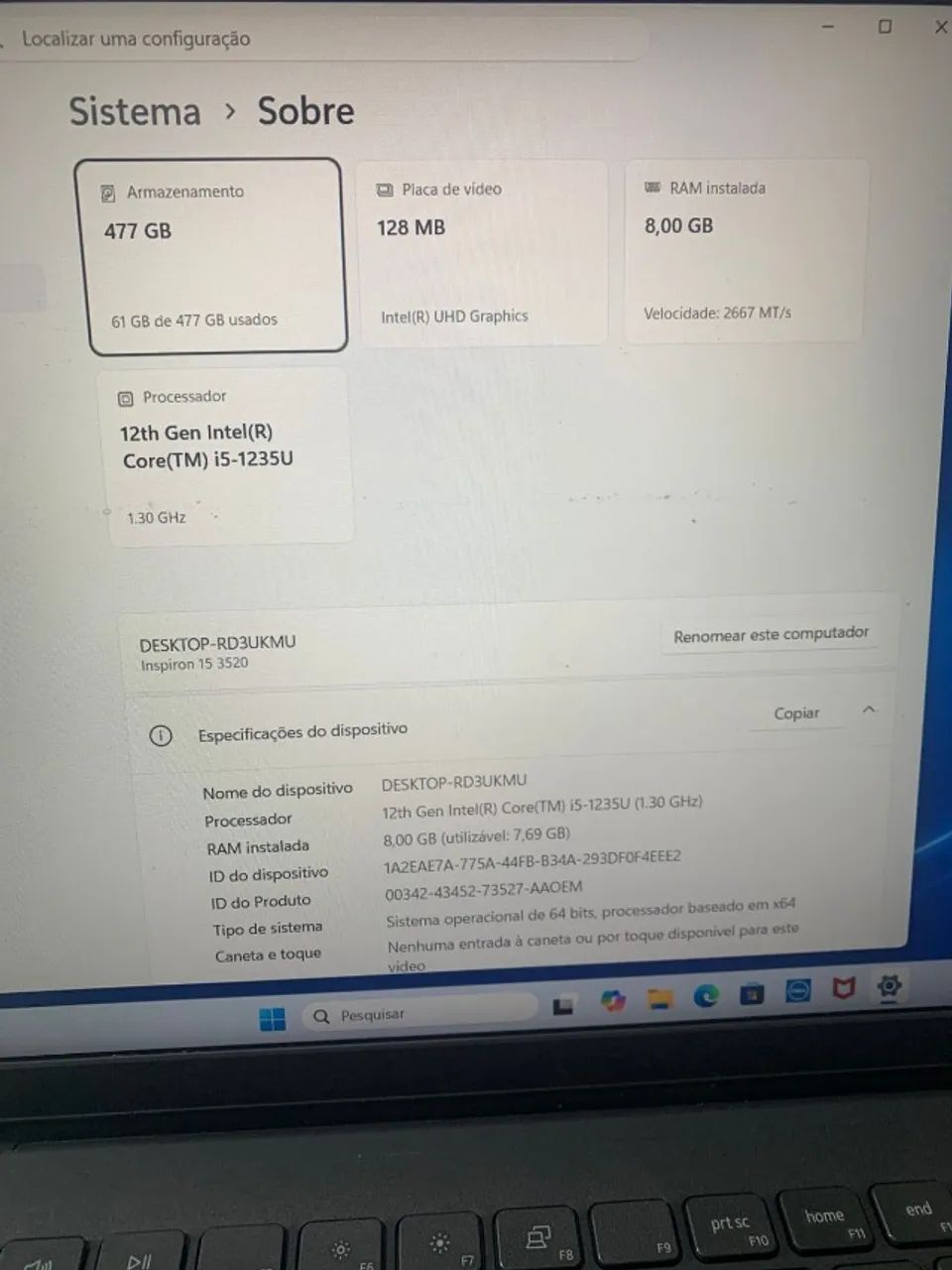 Dell Inspiron 15 3520 i5 12ª geração - Foto 3