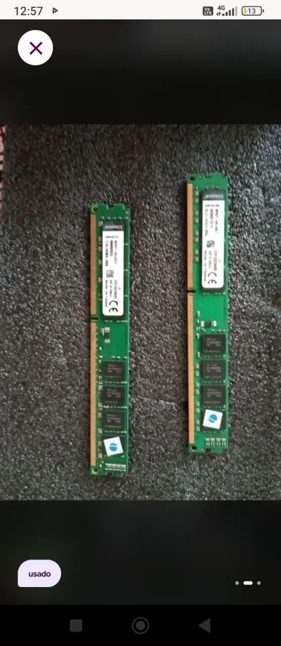 Placa mãe x79 processador E5 2070 memória ram 16 gb, 2 pentes de 8  - Foto 2