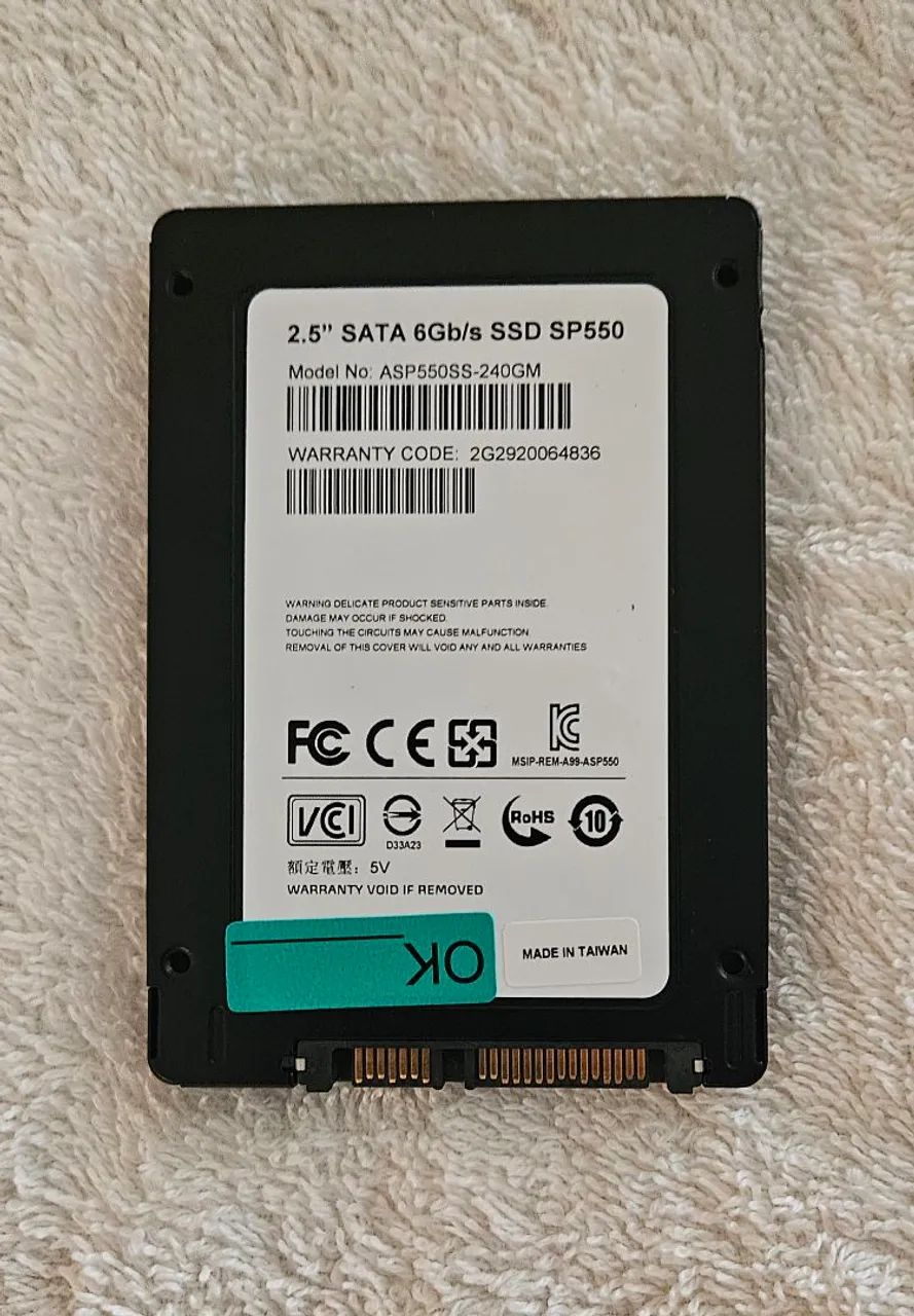 Ssd Adata de 240GB <br>Obs. Saudável em todos os testes <br>Valor: 210,00 - Foto 2