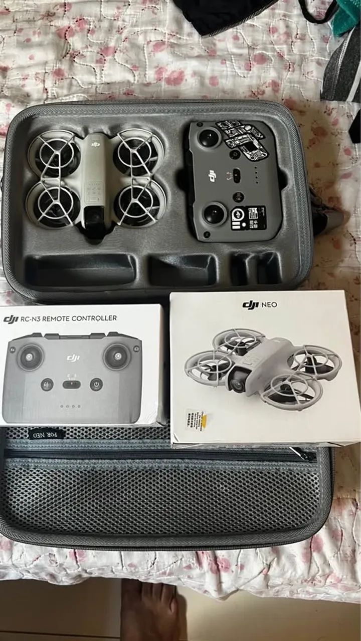 Drone DJI Neo completo Com controle, case e proteação extra