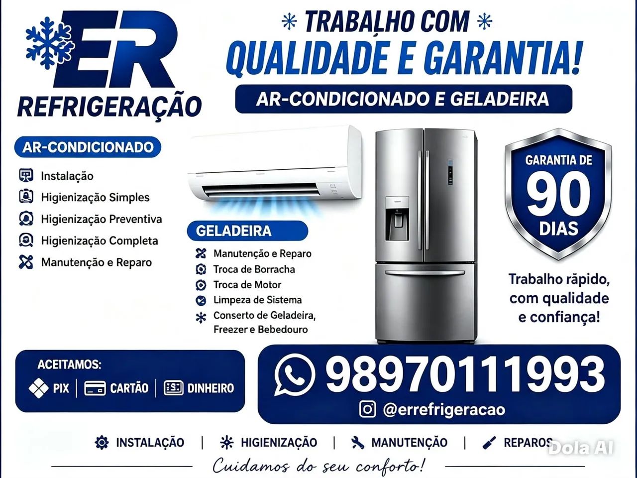 Manutenção de ar condicionado e geladeira 