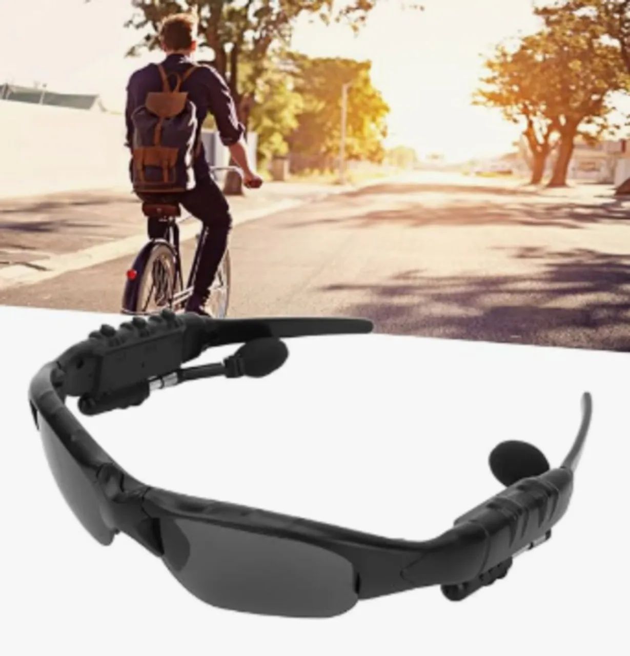 Óculos de Sol Bluetooth com MP3, Microfone e Áudio - Foto 4