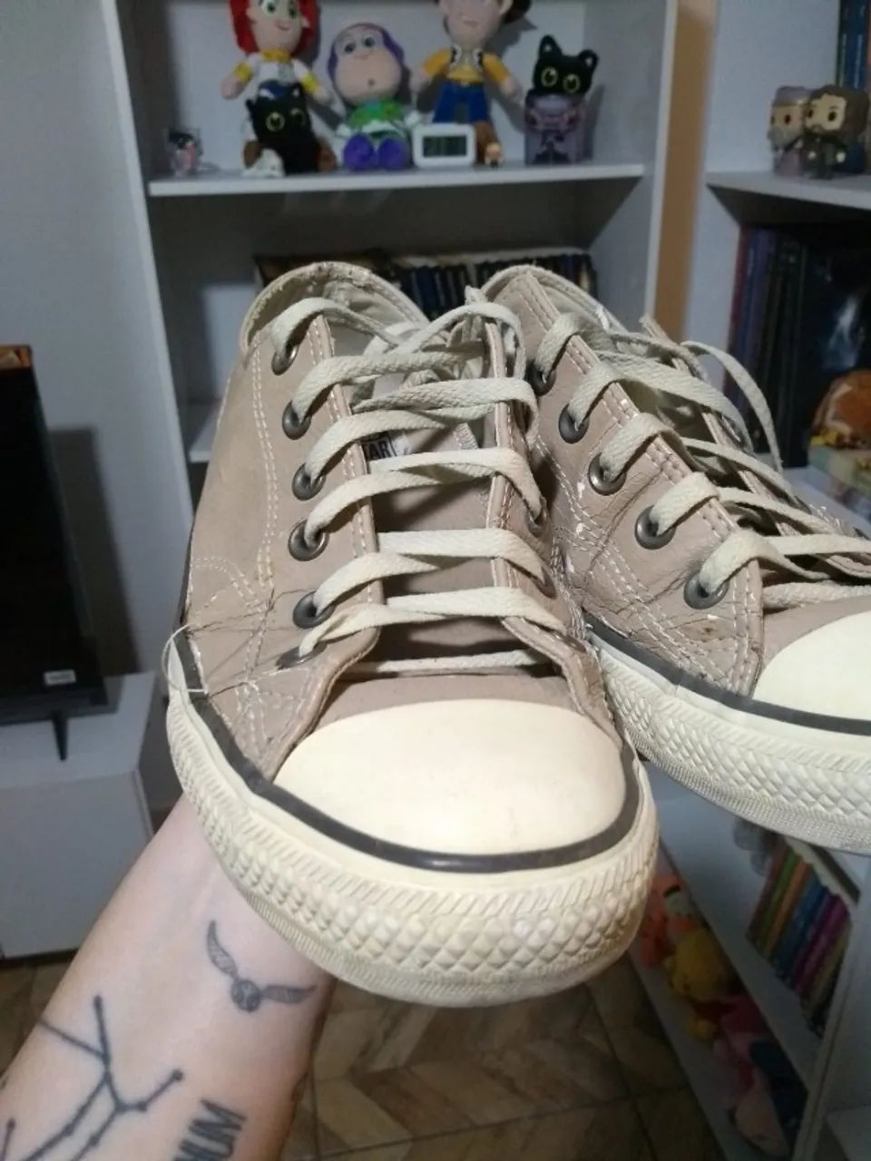 All Star couro bege - Foto 3
