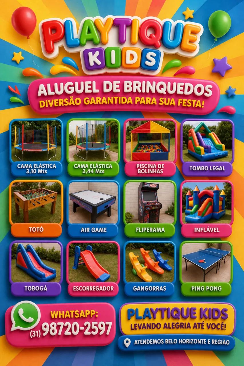Aluguel de cama elástica/ pula pula/ piscina de bolinhas 