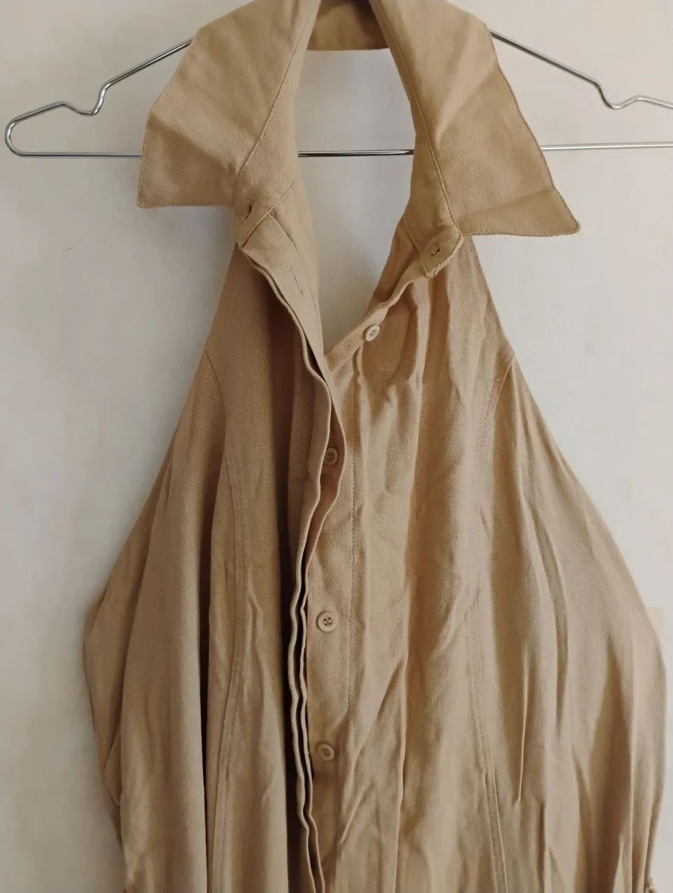 Vestido Bege Tam M - Foto 3