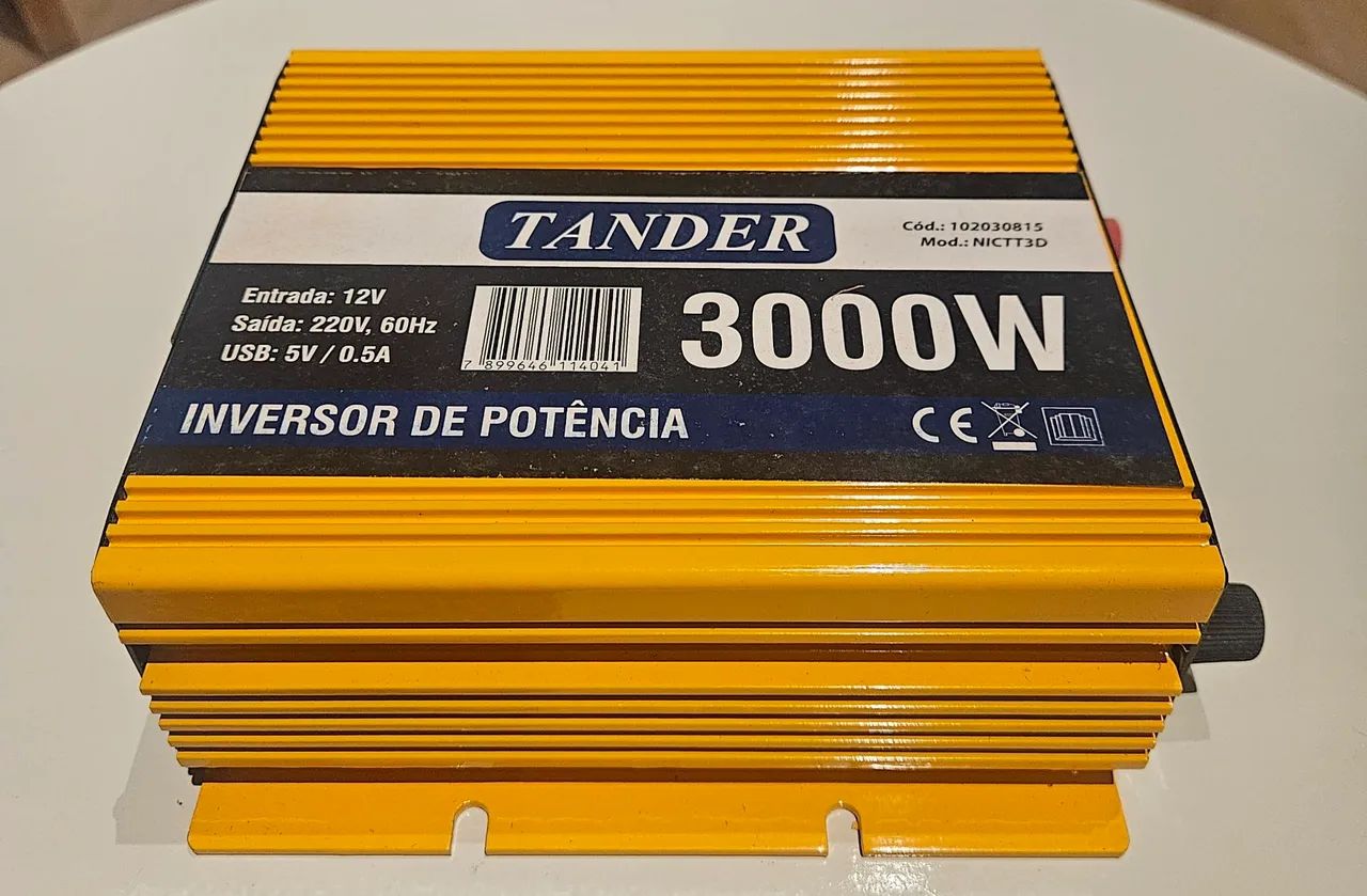 Inversor de Potência Tander 3000W 12V para 220V - Novo na Caixa