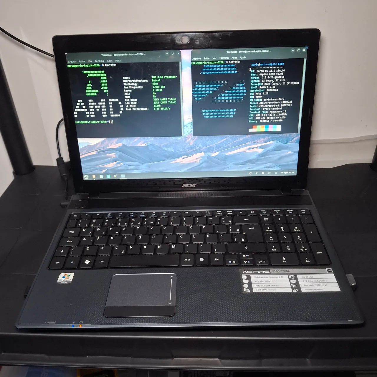 Notebook Acer Aspire 15.6" com 6GB RAM