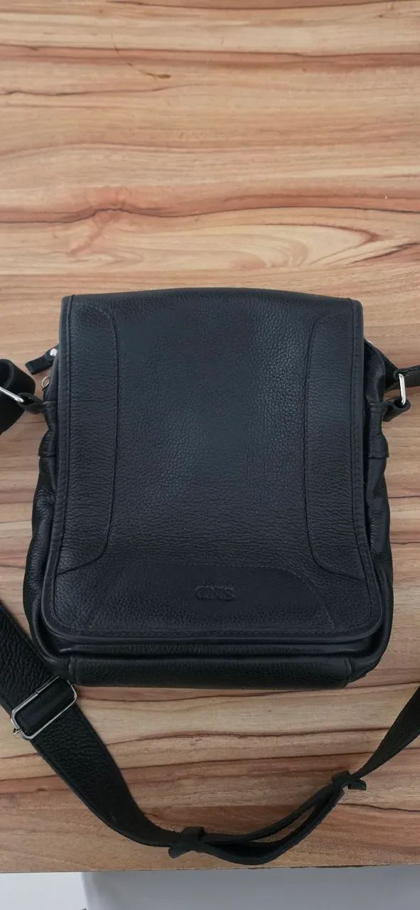 BOLSA CNS 100% COURO TRANSVERSAL MASCULINA 100% COURO