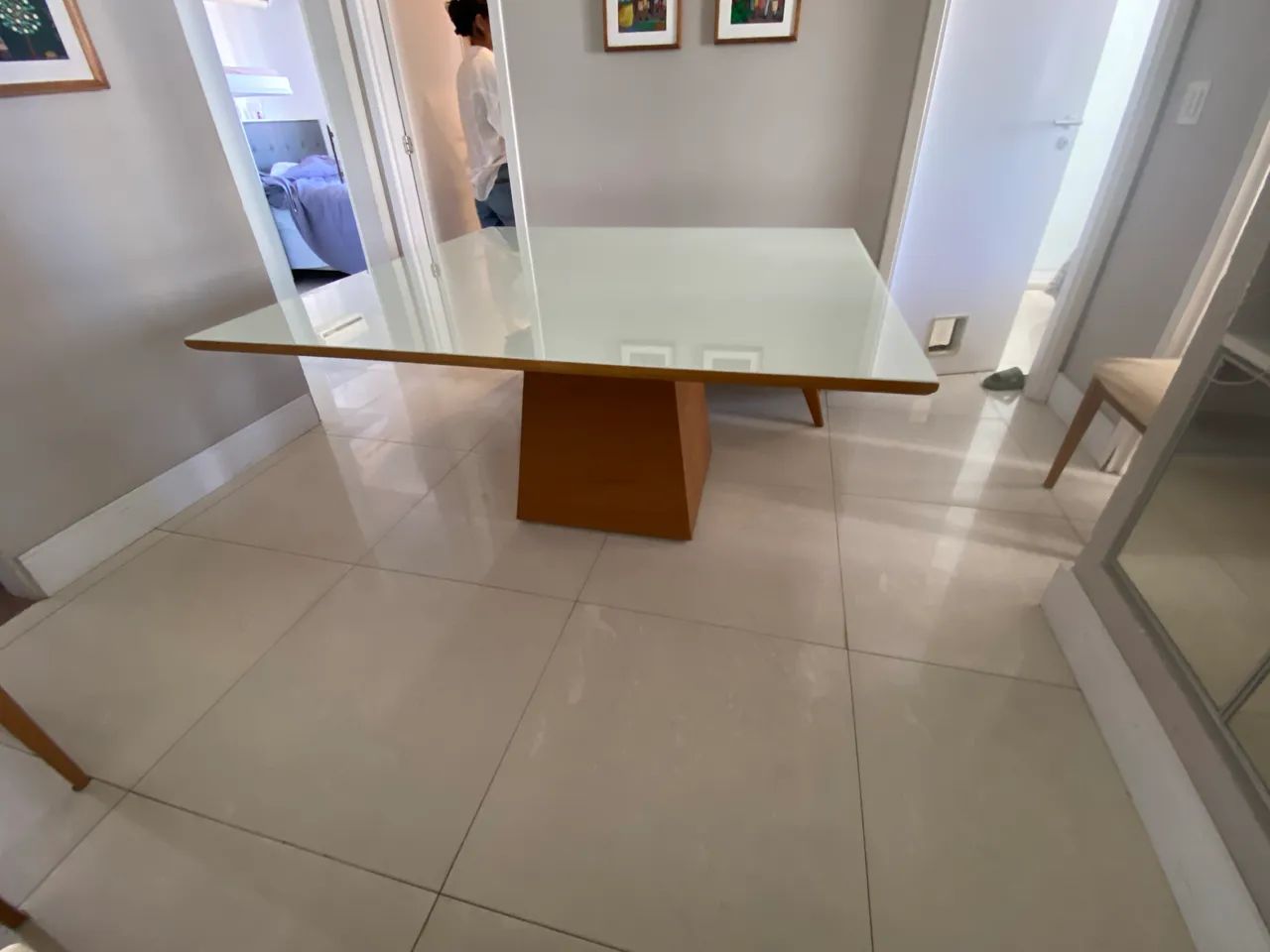 Mesa de 1.50 m quadrados, Chique