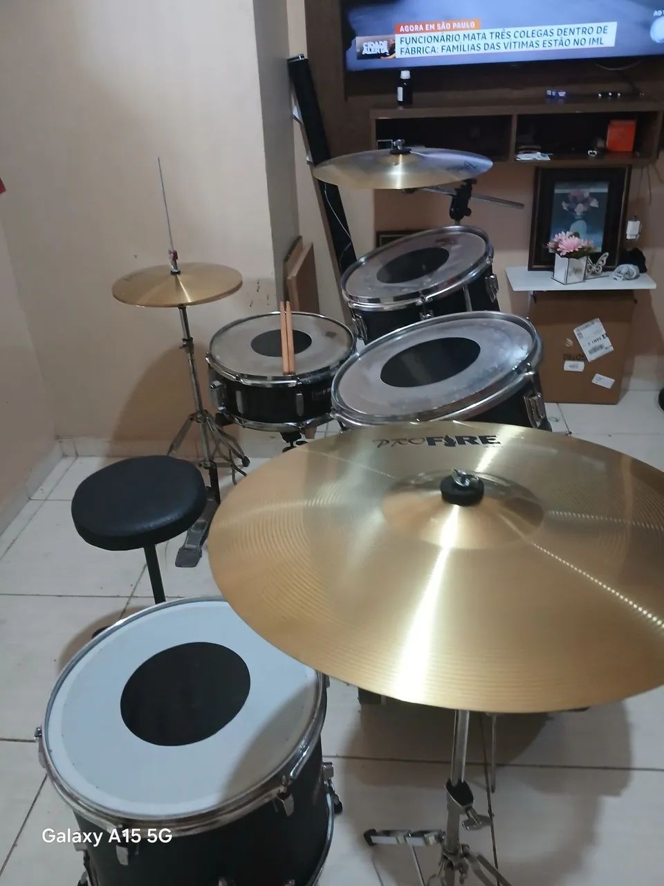 Bateria acústica completa  - Foto 4