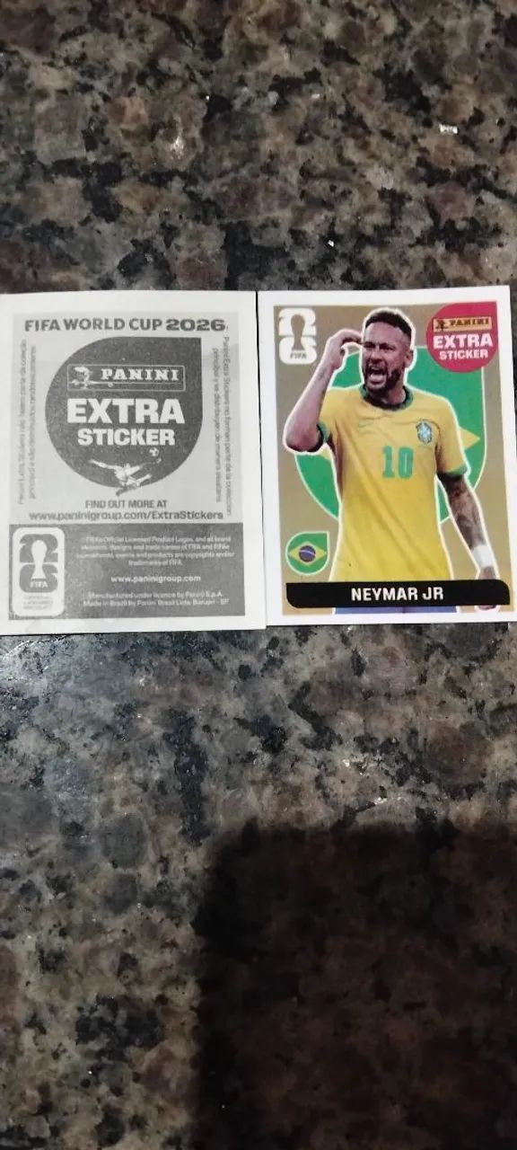 Figurinha da copa 2026 legende Gold de Neymar 