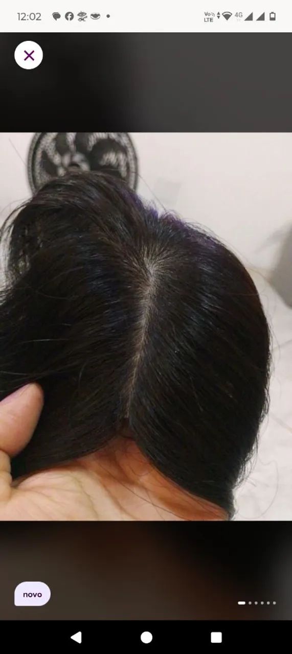 Topo de cabeça cabelo humano novo  - Foto 2