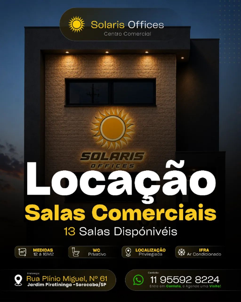 Salas Comerciais Para  Locação "SolarisOffices - Sorocaba/Sp"
