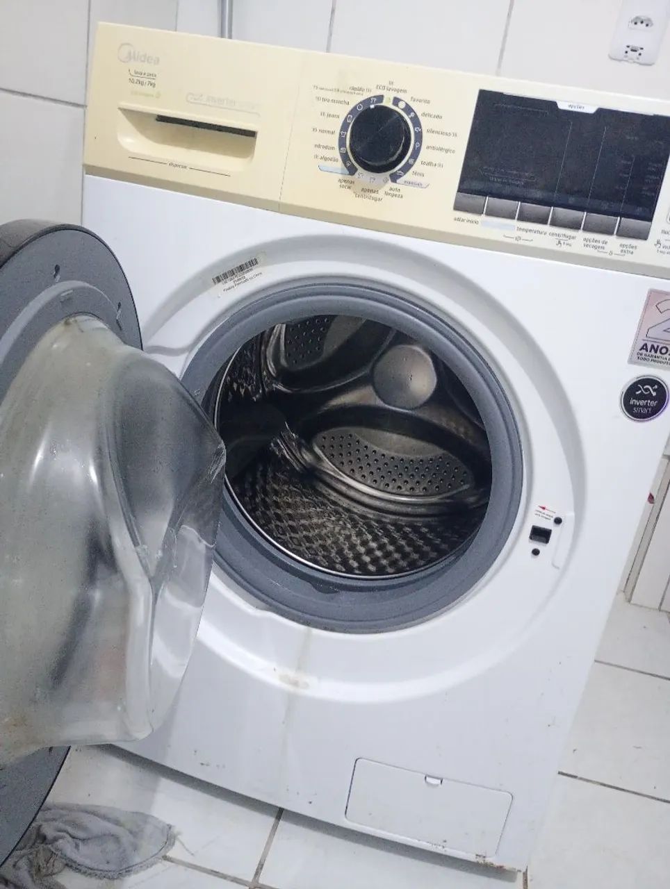 Lava e Seca Midea 10,2kg Inverter Smart - Com Defeito (Erro E50 / Motor) - Foto 2