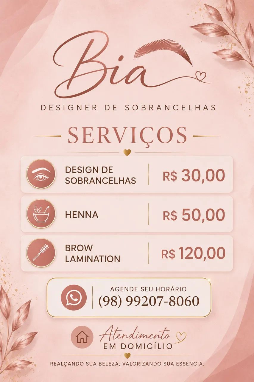 Sobrancelha design domicílio 