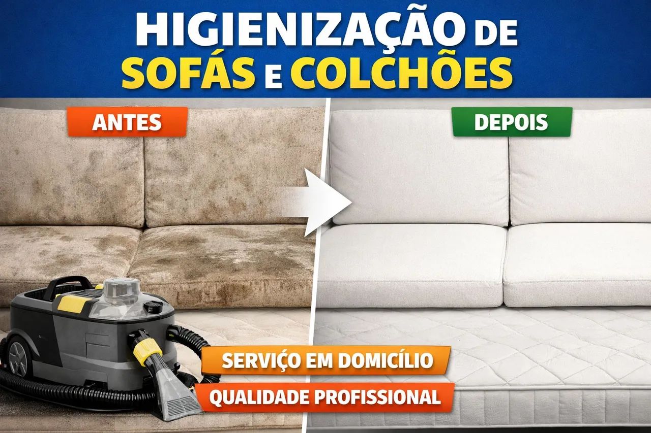 Higienização Profissional de Sofás e Colchões a Domicílio
