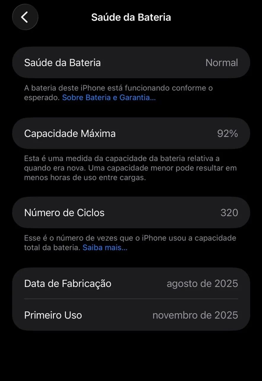 Vendo iPhone 17 pro Max Laranja 256 bateria em 92%, - Foto 5