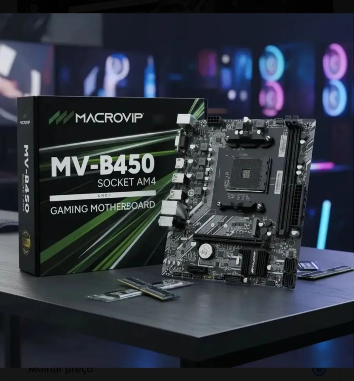 Placa mae Amd B450 m Macrovip - Foto 3