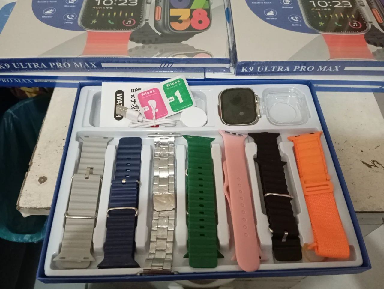 Novo Smart Watch K9 Ultra Pro Max Seri 10 49mm com 7 Pulseiras Esporte - Foto 2