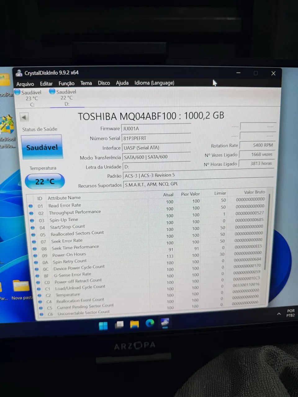 Hd notebook desktop 1tb Toshiba 2.5 - Foto 2