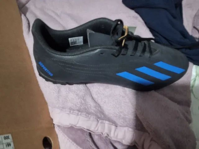 Chutera adidas preta e azul sem nunca ter usado - Foto 2