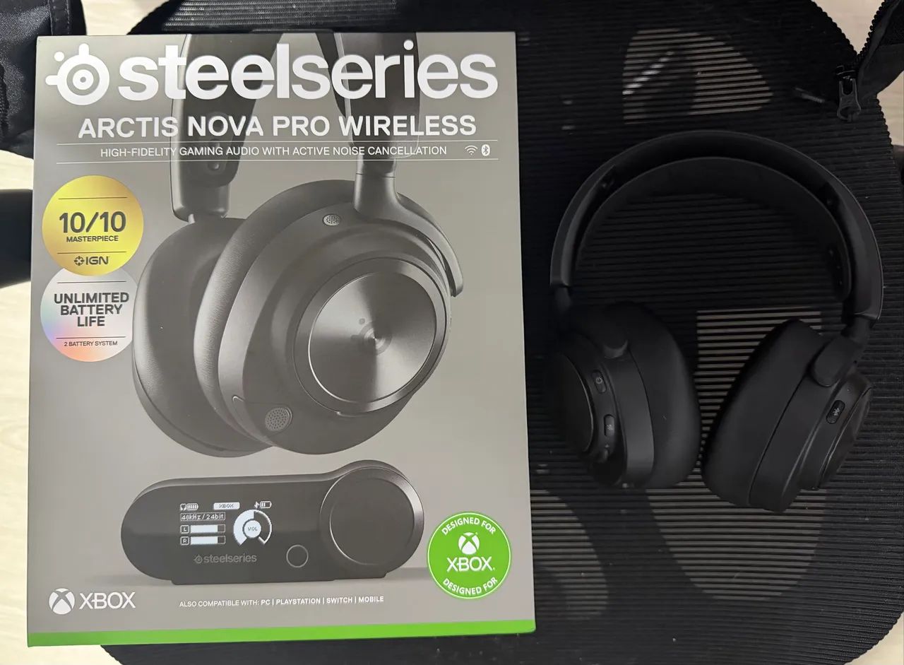 SteelSeries Arctis Nova Pro Wireless Xbox - Completo, pouco uso - Foto 2