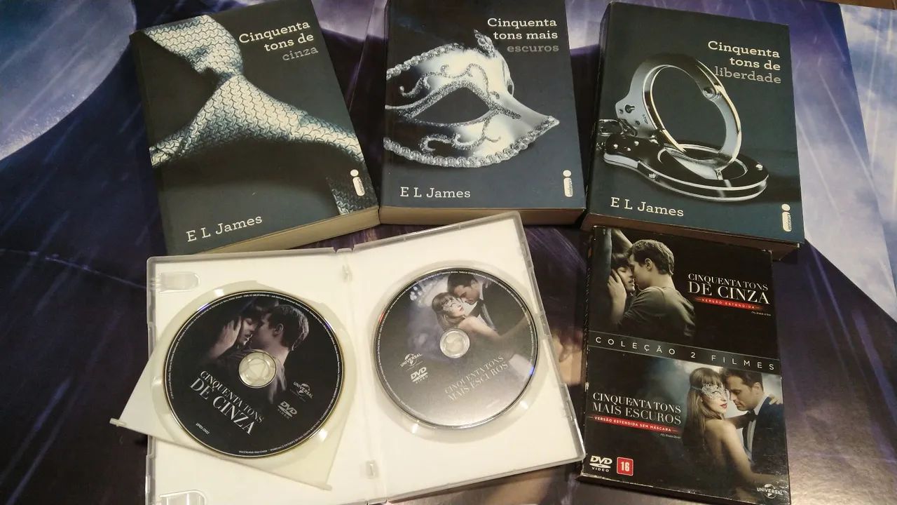 Dvds+Livros Cinquenta tons de cinza. - Foto 2