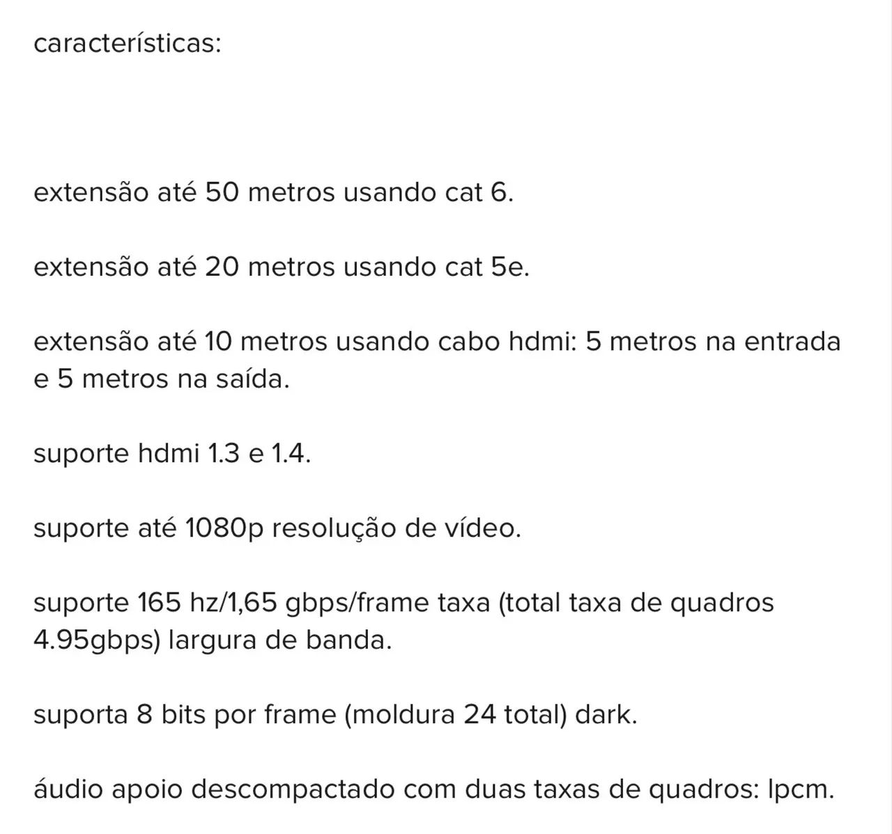 Extensor Hdmi 60m Conversor Via Cabo De Rede Cat 5/6 - Foto 2