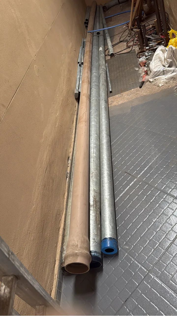 Tubo galvanizado de 3 e 4 polegadas 