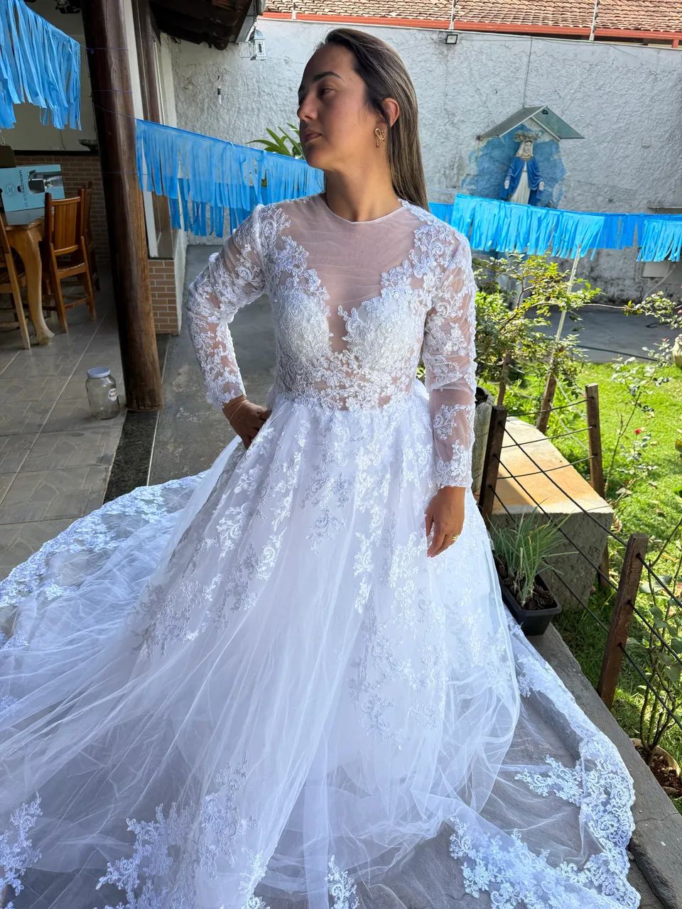 Vestido de noiva branco NOVO - Foto 3