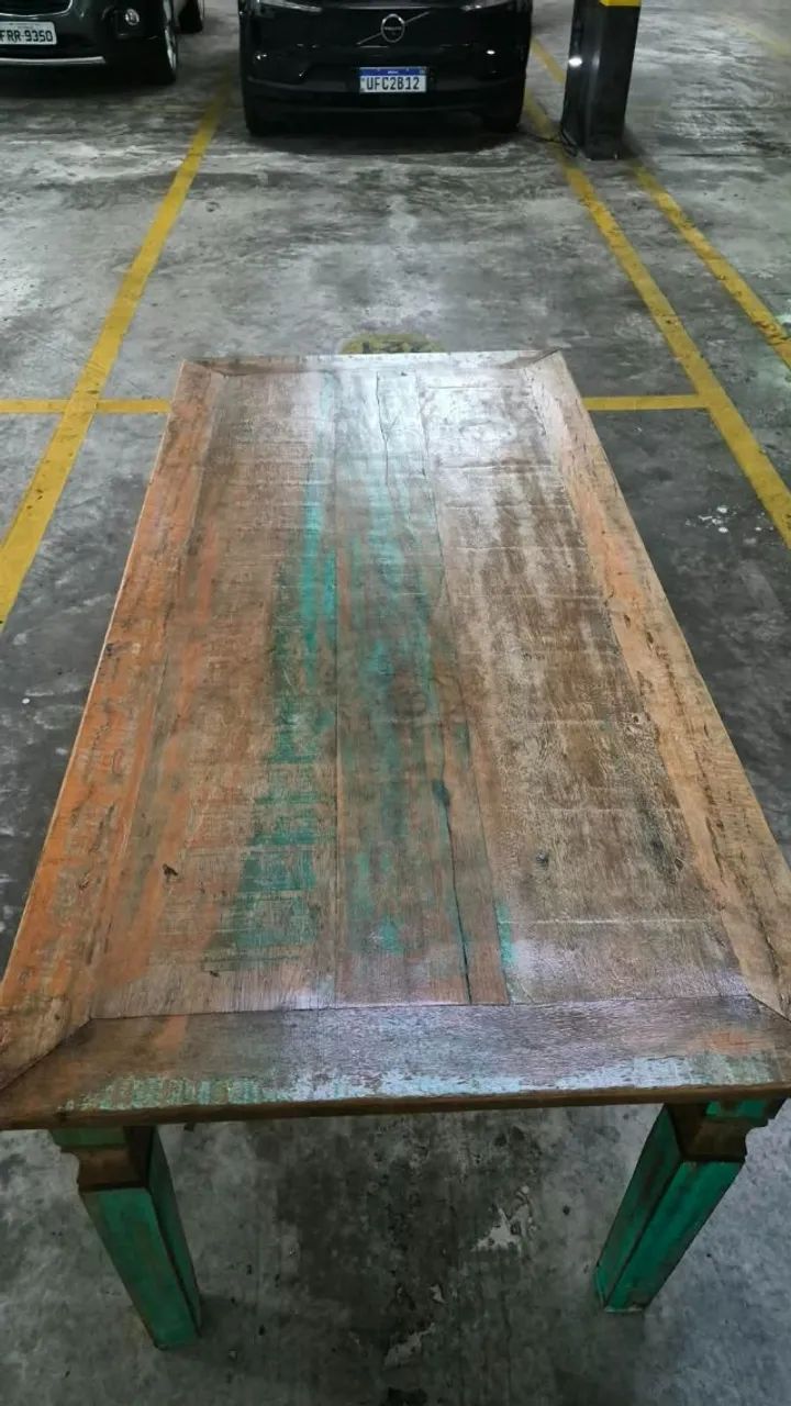 Mesa de madeira de demolição - Foto 3