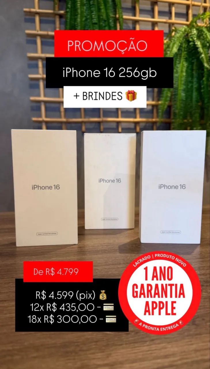 iPhone 16 256gb Novo Lacrado - Loja 