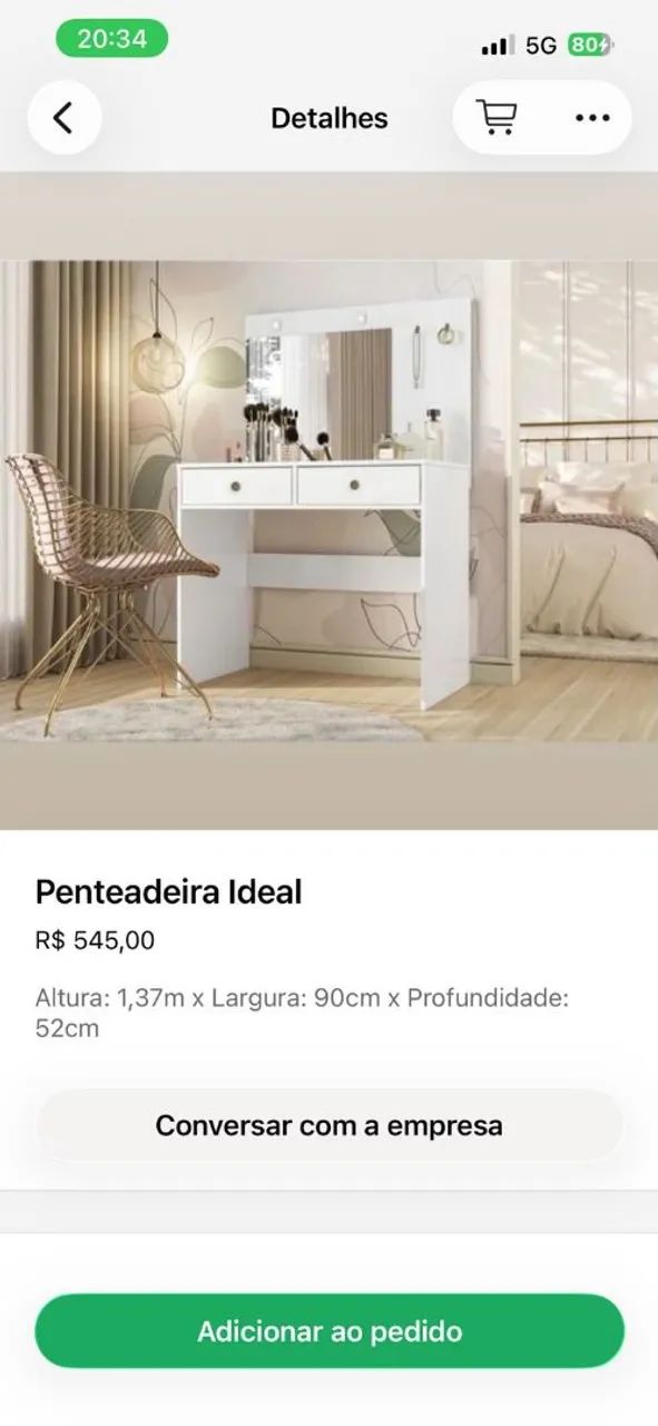 PENTEADEIRA SEMINOVA